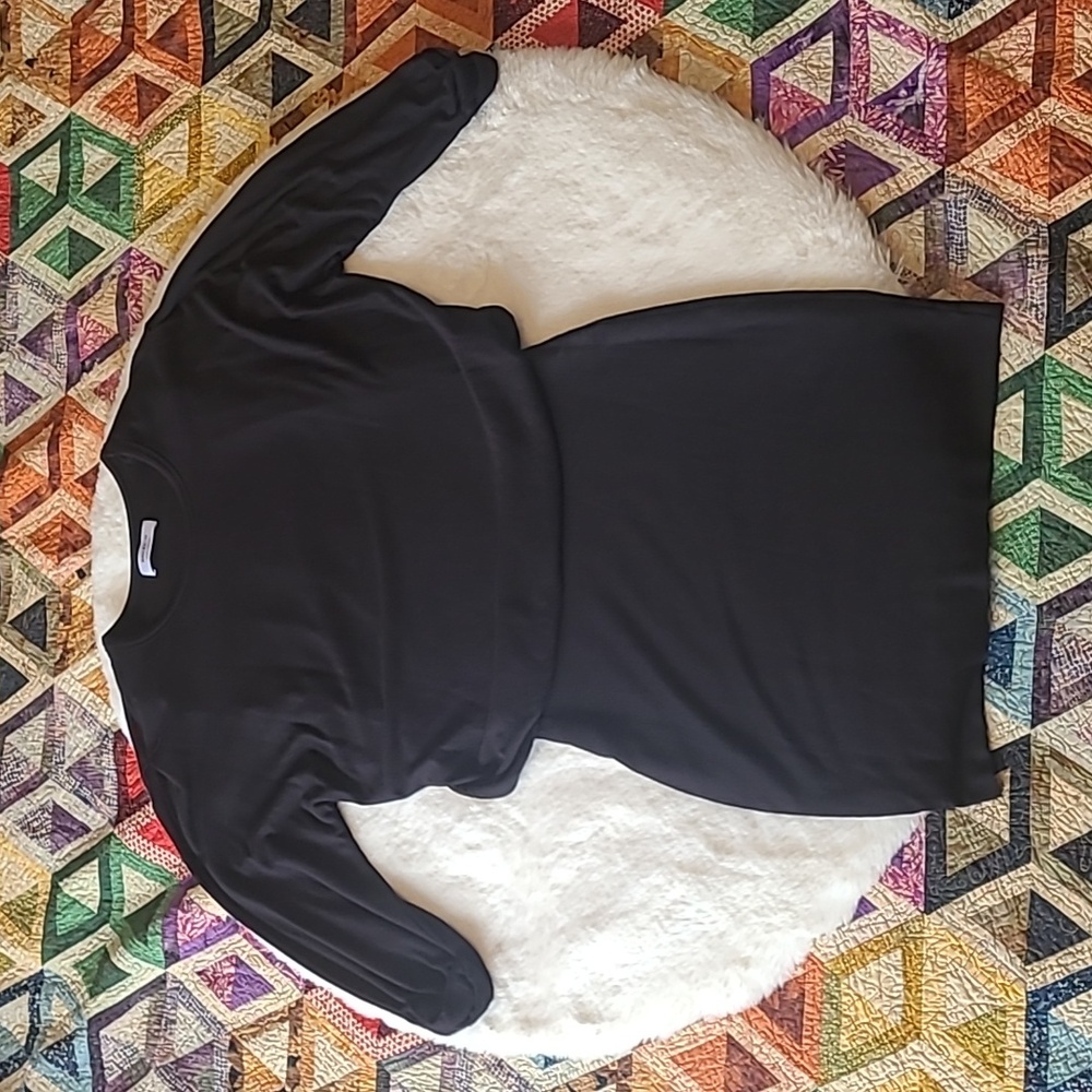 Anthropologie Bailey 44 Little Black Sweater Stretch Crewneck Mini Dress